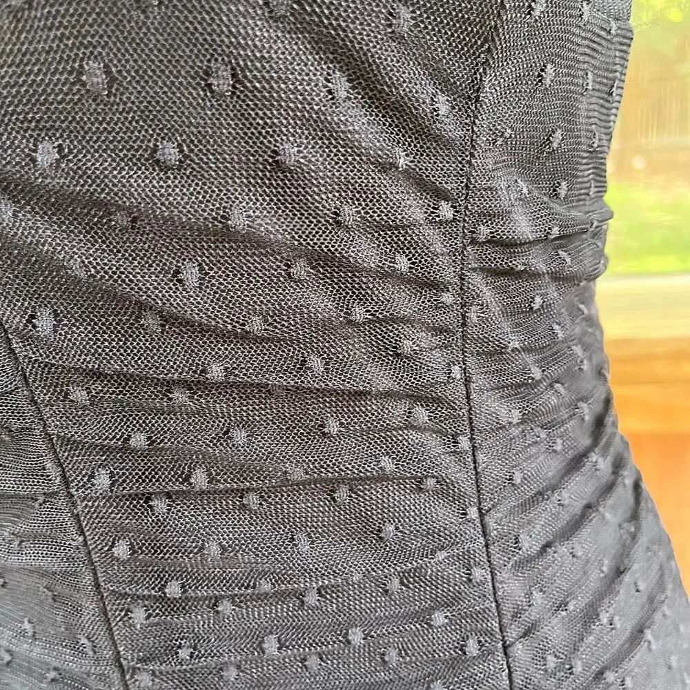 Necessary Objects Women's Vintage Y2K Black Clip Dot Open Back Dress Size L